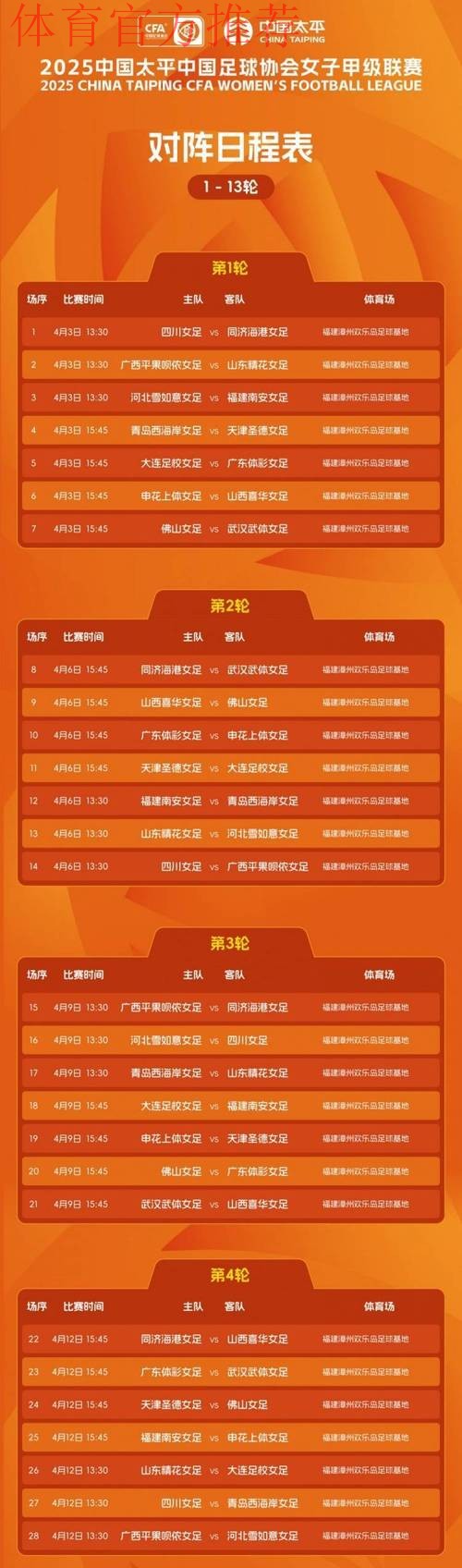 2020中国平安中国足球协会超级联赛第一阶段赛程公布